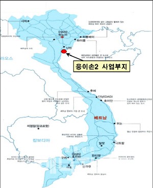 응이손-2 석탄화력발전소 사업부지 지도.