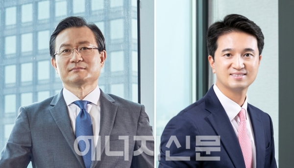 ▲ 유정준 SK E&S 대표이사 부회장(왼쪽)과 추형욱 신임 사장.