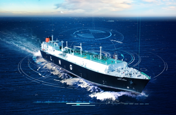 ▲ 한국조선해양 선박 디지털 기술 콘셉트 이미지.