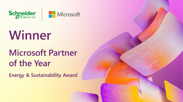 ▲ 슈나이더 일렉트릭은 MS 올해의 파트너상 ‘에너지 & 지속가능성 파트너 부문’ 수상했다.