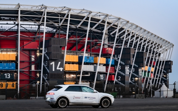 ▲ 현대차가 FIFA에 월드컵 최초 친환경 운영 차량을 제공한다.