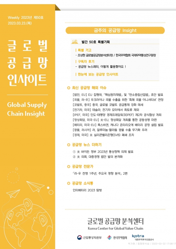 ▲ 글로벌 공급망 인사이트 제50호(표지).