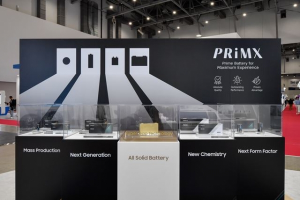 ▲ 삼성SDI는 '2023 대한민국 미래모빌리티엑스포'에 참가,  PRiMX(프라이맥스) 배터리를 포함 프리미엄 배터리 제품들을 전시했다. 