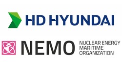 ▲ HD현대의 CI와 NEMO(Nuclear Energy Maritime Organization)의 로고.