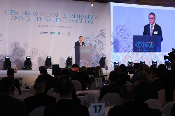 ▲ ‘한-체코 원자력 및 문화교류의 날' 행사에서 황주호 한수원 사장이 발언하고 있다.