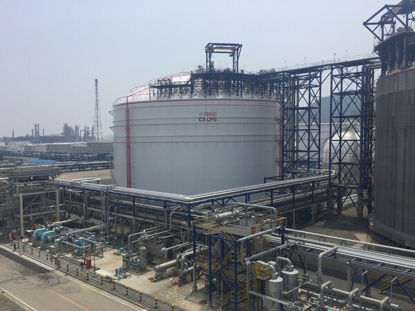 ▲ 한화토탈 LPG 탱크.