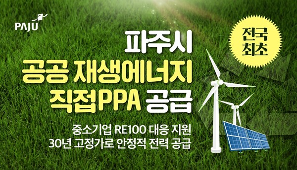 ▲파주시는 전국 최초로 공공 재생에너지 직접 PPA를 추진한다.