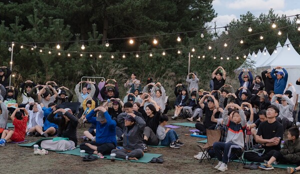 ▲‘RE100 캠핑’ 행사가 진행되고 있다.