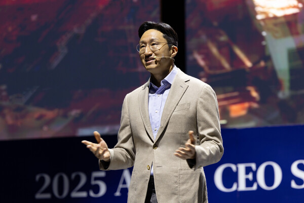 ▲ HD현대 정기선 회장이 APEC CEO 서밋 ‘퓨처 테크 포럼: 조선’에서 기조연설을 진행했다.