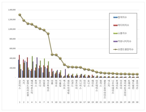 신인 아이돌그룹 11월 브랜드평판 빅데이터 분석