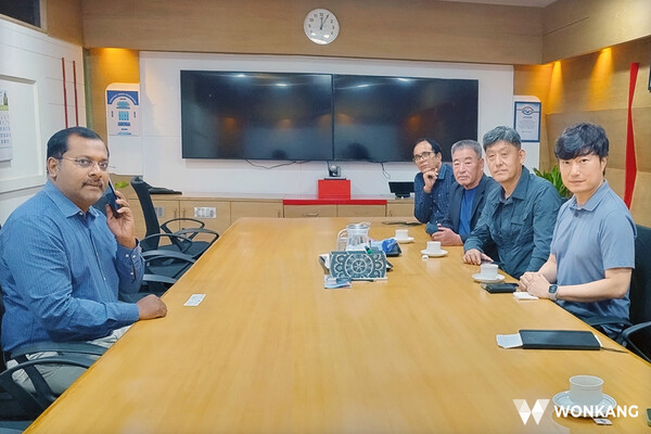 ▲ 인도 현지 대형 건설업체 A사와 미팅 장면. 제공=㈜원강