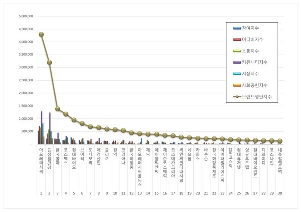 화장품 상장기업 11월 브랜드평판 빅데이터 분석