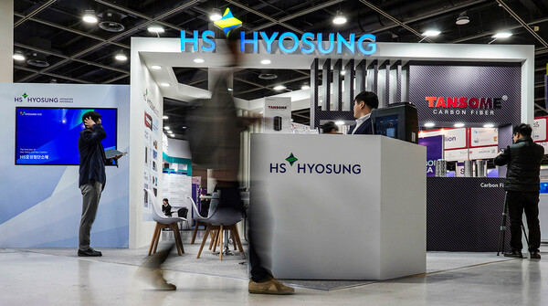 ▲ HS효성첨단소재의 카본 코리아 2025 부스 전경.