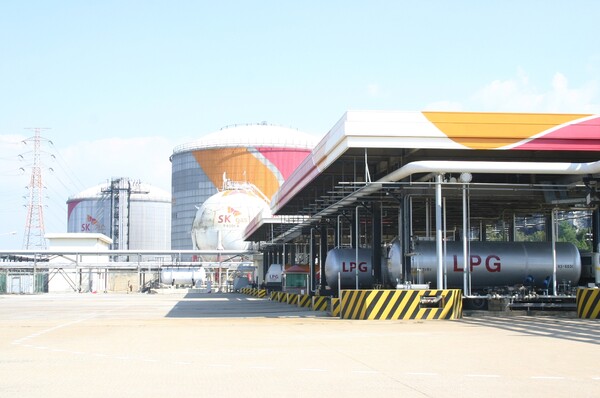 ▲ SK가스의 평택 LPG수입기지의 전경.