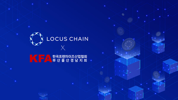 ▲ 로커스체인과 한국프랜차이즈산업협회 부산울산경남지회의 업무협력 이미지. 제공=블룸테크놀로지