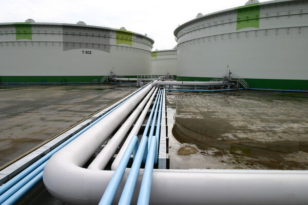 ▲ 석유공사 석유 비축기지 전경. 