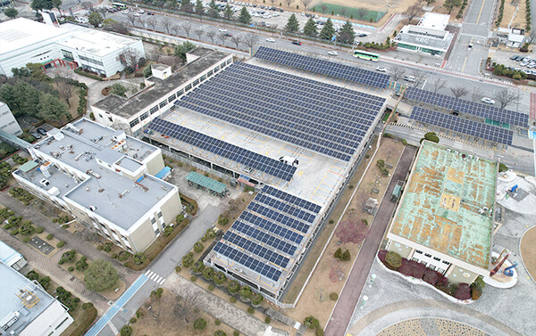 ”▲해줌이 설치한 코오롱인더스트리 구미 공장 위 온사이트 PPA 태양광