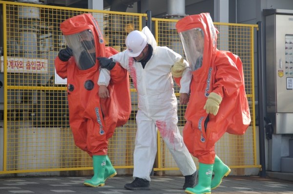 ▲ 재난대응 안전한국 훈련을 하고 있는 모습.