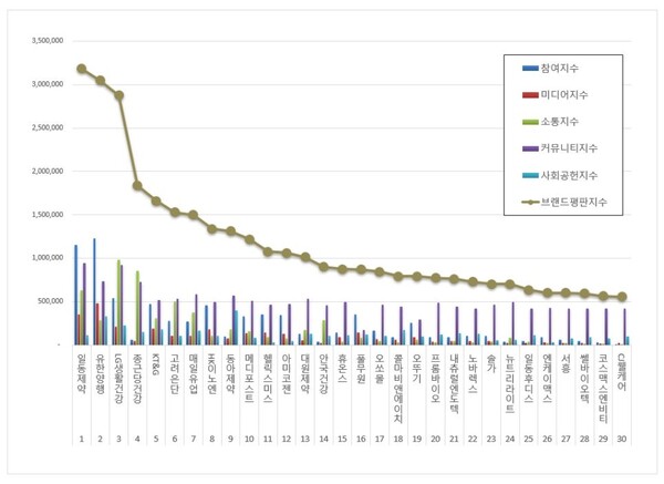 건강기능식품 1월 브랜드평판 빅데이터 분석