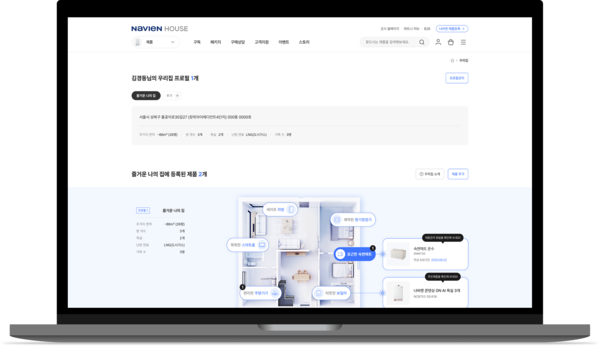 ▲ 나비엔 하우스_노트북 '우리집' 화면.