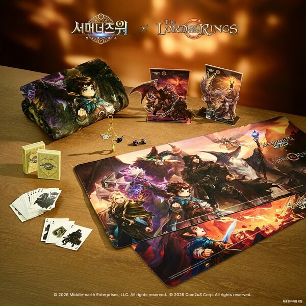 ▲ 컴투스는 '서머너즈 워' X '반지의 제왕' 컬래버 한정판 MD 글로벌 사전 예약을 시작한다고 밝혔다.