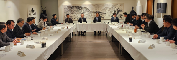 ▲최재관 공단 이사장 취임을 축하하는 오찬 간담회가 진행되고 있다.