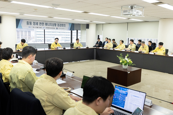 ▲지난 2일 열린 에너지상황 점검회의 모습.