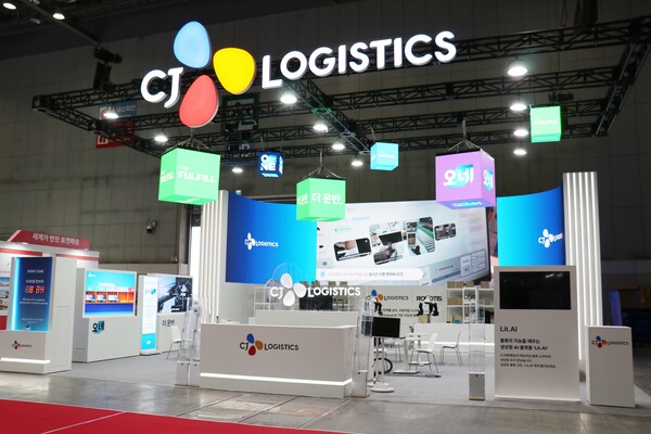 ▲ 제16회 국제물류산업대전에 참가한 CJ대한통운의 전시회 부스 모습