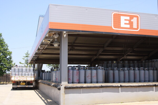 ▲ E1과 거래하는 LPG용기 충전소의 모습.