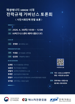 ▲ 전력규제 거버넌스 토론회 포스터.