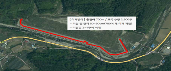 ▲ 상동광산 광물찌꺼기저장시설 경관개선사업지.