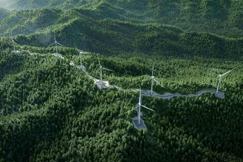 ▲ 대명에너지의 자회사인 곡성그린풍력발전 조감도.