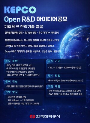 ▲ 'Open R&D 아이디어 공모' 포스터.