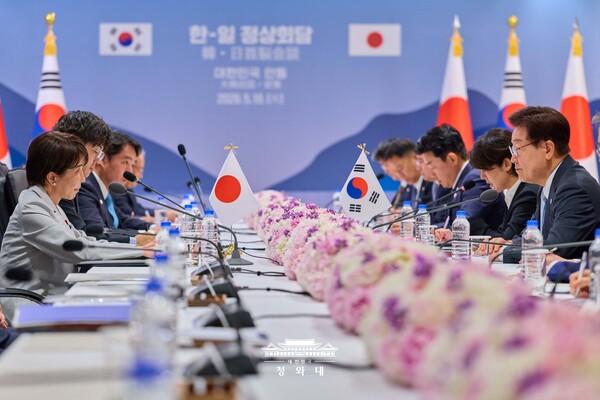 ▲19일 안동에서 한일 정상회담이 진행되는 모습(출처: 청와대)