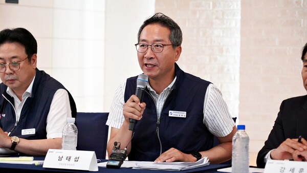 ▲남태섭 전력연맹 부위원장이 발언하는 모습.