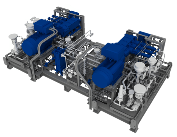 ▲HD한국조선해양이 독자 개발한 LNG 연료공급용 고압펌프(High Pressure Pump).