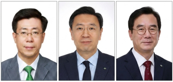 ▲최일경 사업총괄본부장(왼쪽부터), 정용석 경영부사장,