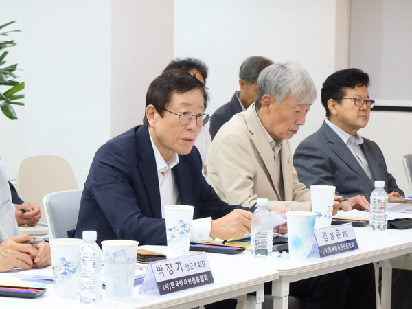 ▲간담회에서 김상은 방사선진흥협회 회장이 발언하고 있다.