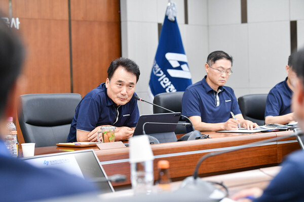 ▲국민안전점검회의에서 남화영 사장이 발언하고 있다.