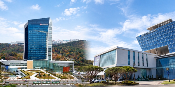 ▲ 정부는 지난 9월 3일 ‘공공기관 기능개혁 추진방안’을 발표하고 한국가스공사와 한국석유공사를 통합해 가칭 ‘에너지자원공사’를 출범시키겠다고 밝혔다. 사진 한국석유공사(왼쪽)와 한국가스공사 본사 전경)