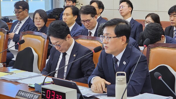 ▲의원 질의에 답변하고 있는 김성환 장관.