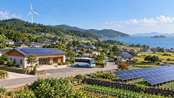 ▲  정부는 주민이 태양광 사업에 참여해 발전수익을 마을 소득으로 연결하는 ‘햇빛소득마을’을 확대하고 있다. 사진은 AI 생성 이미지.