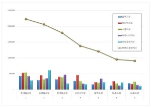 홈쇼핑 2026년 6월 브랜드평판...롯데홈쇼핑, 공영홈쇼핑, 현대홈쇼핑 順